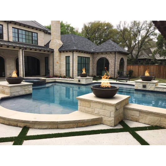 SEDONA FIRE BOWL - GFRC CONCRETE - side view