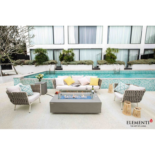 Meteora & Cape Town Colorado Rectangle Sandstone Fire Table - side view