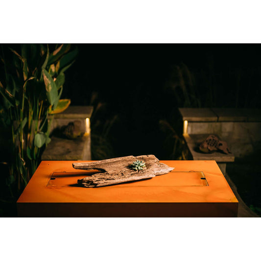 Linear Fire Pit by Fire Pit Art - top view