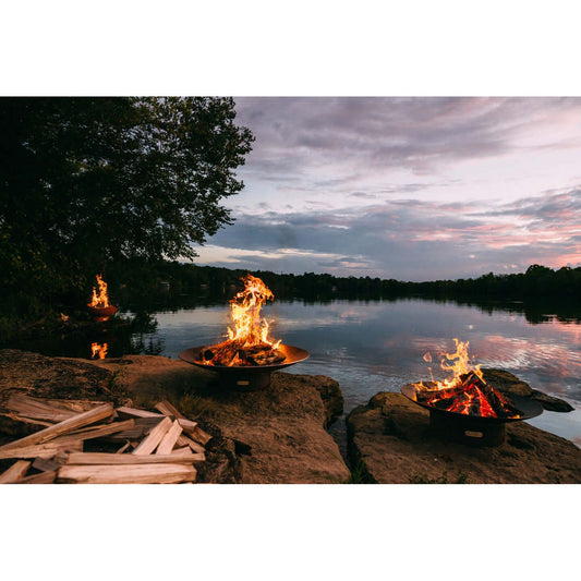 Asia Fire Pit - side view lakeside
