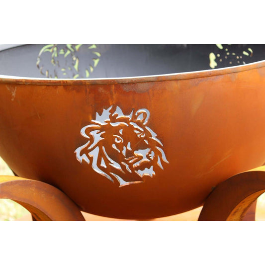 Africa's Big Five Fire Pit - close up logo