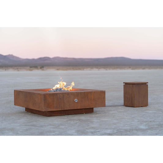 CABO FIRE PIT - METAL COLLECTION - side view with cover