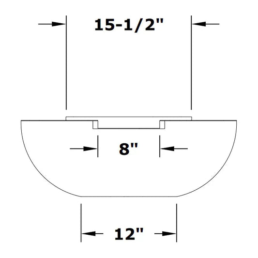 SEDONA FIRE & WATER BOWL - GRAVITY SPILL - HAMMERED COPPER - spec sheet