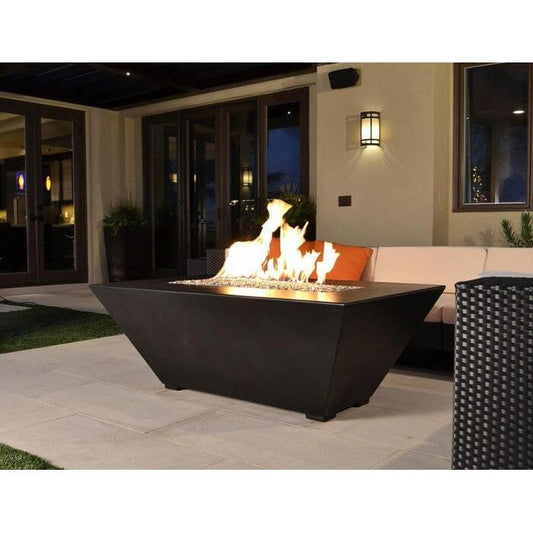 GEO RECTANGLE FIRE PIT - side view