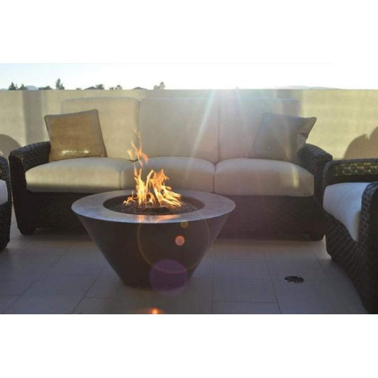 MESA FIRE BOWL - HAMMERED COPPER - side view