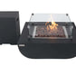 AURORA FIRE PIT - sideview propane cover