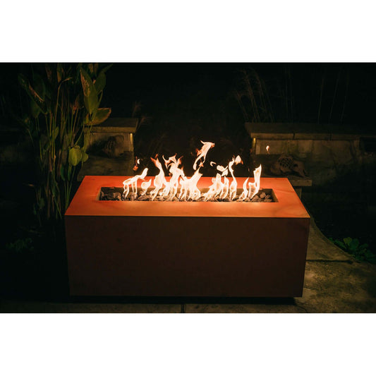 Linear Fire Pit by Fire Pit Art - side view