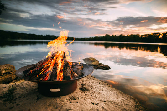 Asia Fire Pit - side view lakeside