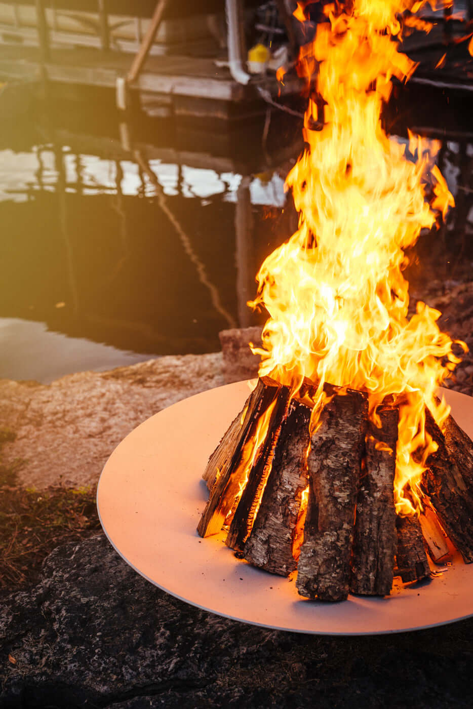 Bella Vita Fire Pit - overhead view