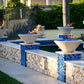 Cazo Fire Bowl - GFRC Concrete - side view poolside