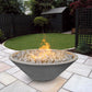 CAZO FIRE PIT - NARROW LIP - GFRC CONCRETE - top view patio