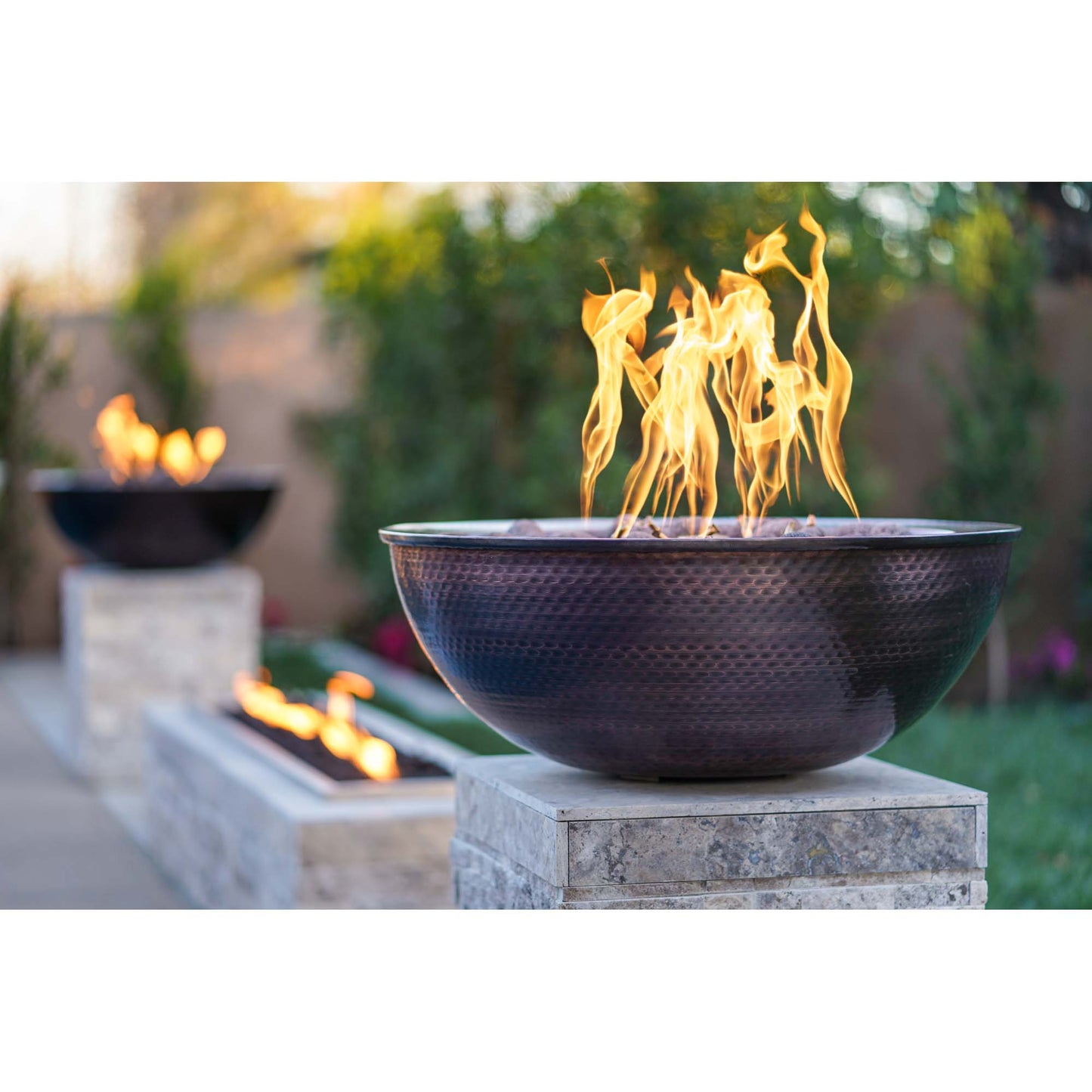 SEDONA FIRE BOWL - HAMMERED COPPER - side view