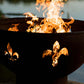 Fleur de Lis Fire Pit - side view