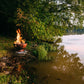 Fleur de Lis Fire Pit - side view