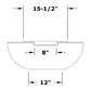 SEDONA FIRE & WATER BOWL - GRAVITY SPILL - HAMMERED COPPER - spec sheet