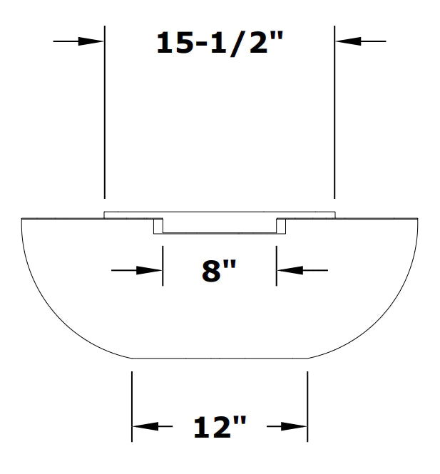 SEDONA FIRE & WATER BOWL - GRAVITY SPILL - HAMMERED COPPER - spec sheet