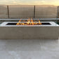 CABO FIRE PIT - LINEAR - GFRC CONCRETE - side view patio