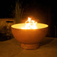 Crater Fire Pit - side view patio fire