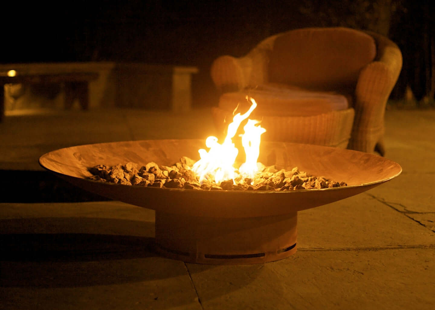 Asia Fire Pit - sideview patio