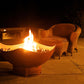 Manta Ray Fire Pit - side view