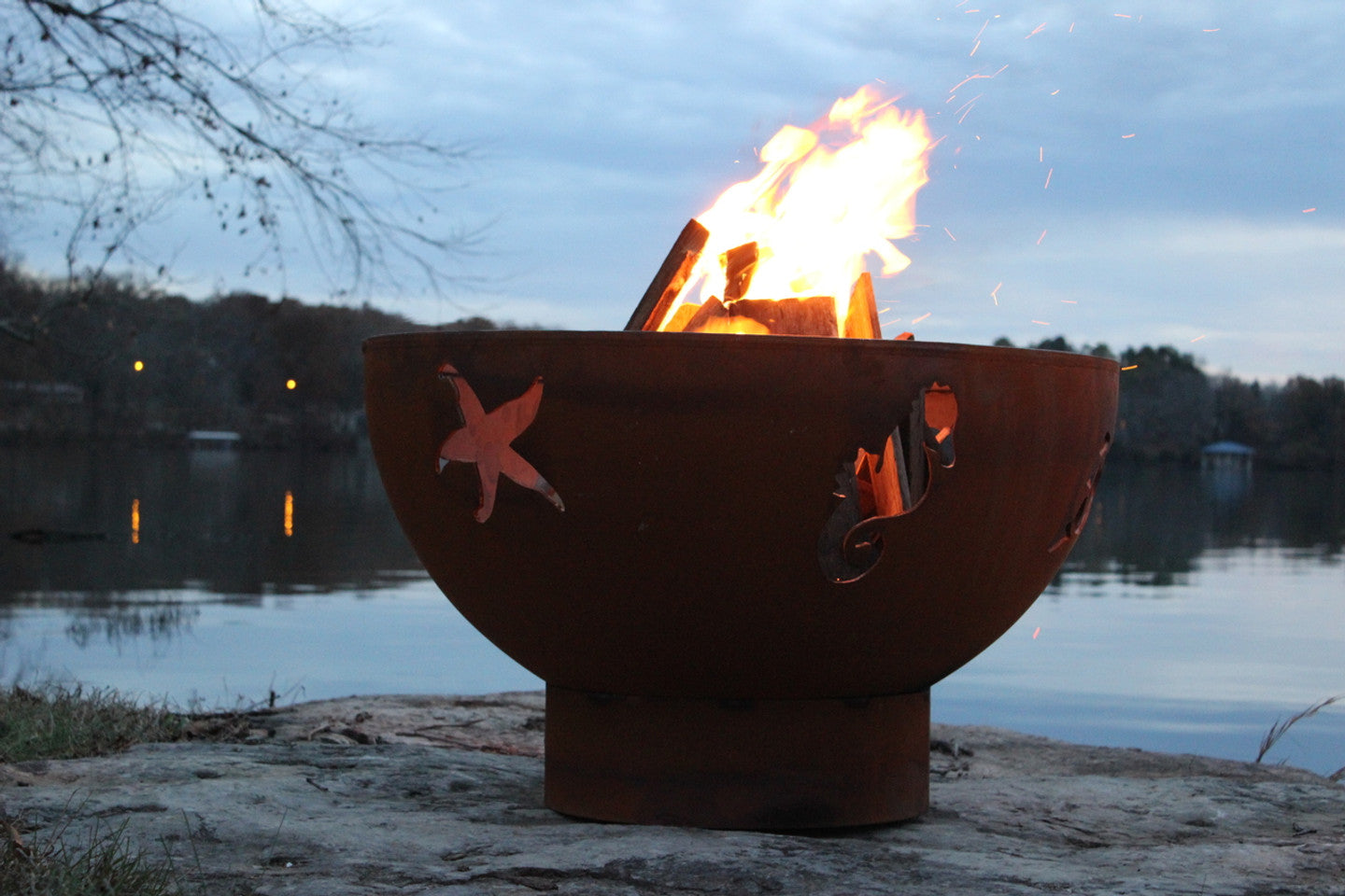 Sea Creatures Fire Pit - side view