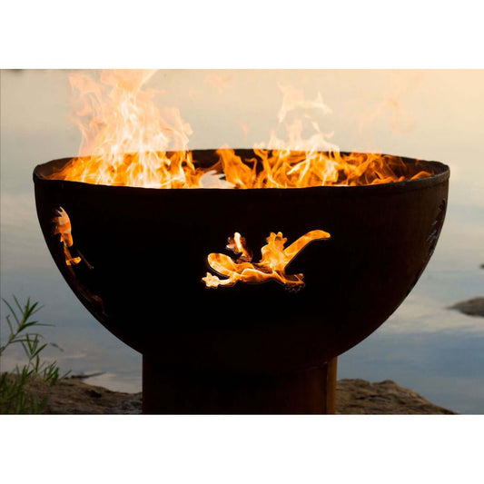 Kokopelli Fire Pit - side view