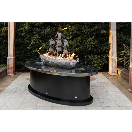 LA PINTA FIRE TABLE - POWDER COATED METAL - side view