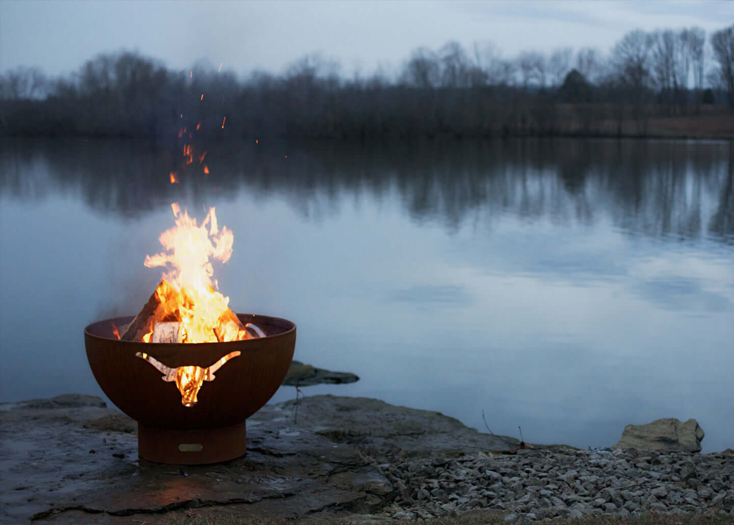 Longhorn Fire Pit - side view