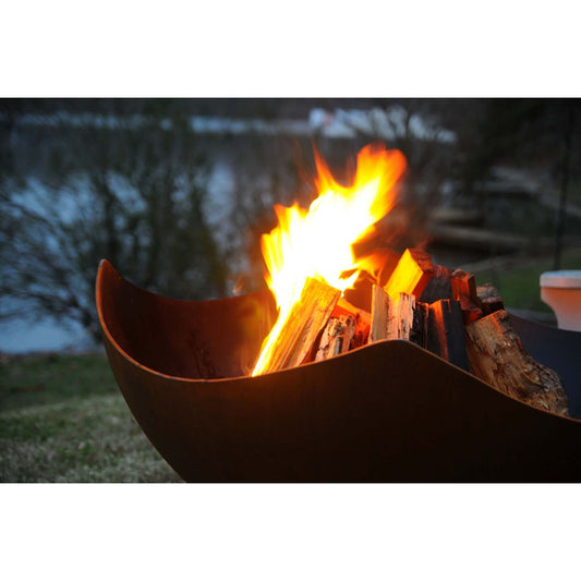Manta Ray Fire Pit - side view