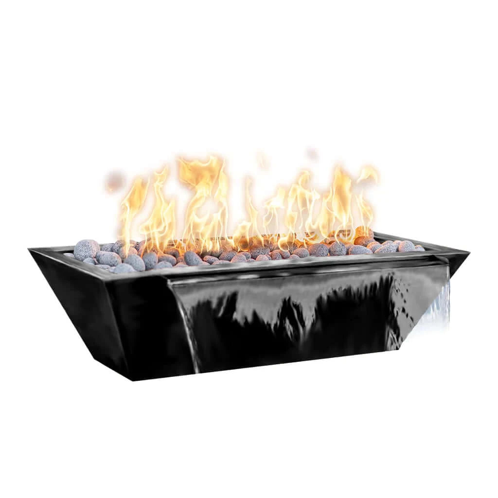 MAYA FIRE & WATER BOWL - LINEAR - POWDER COATED METAL - catalog view