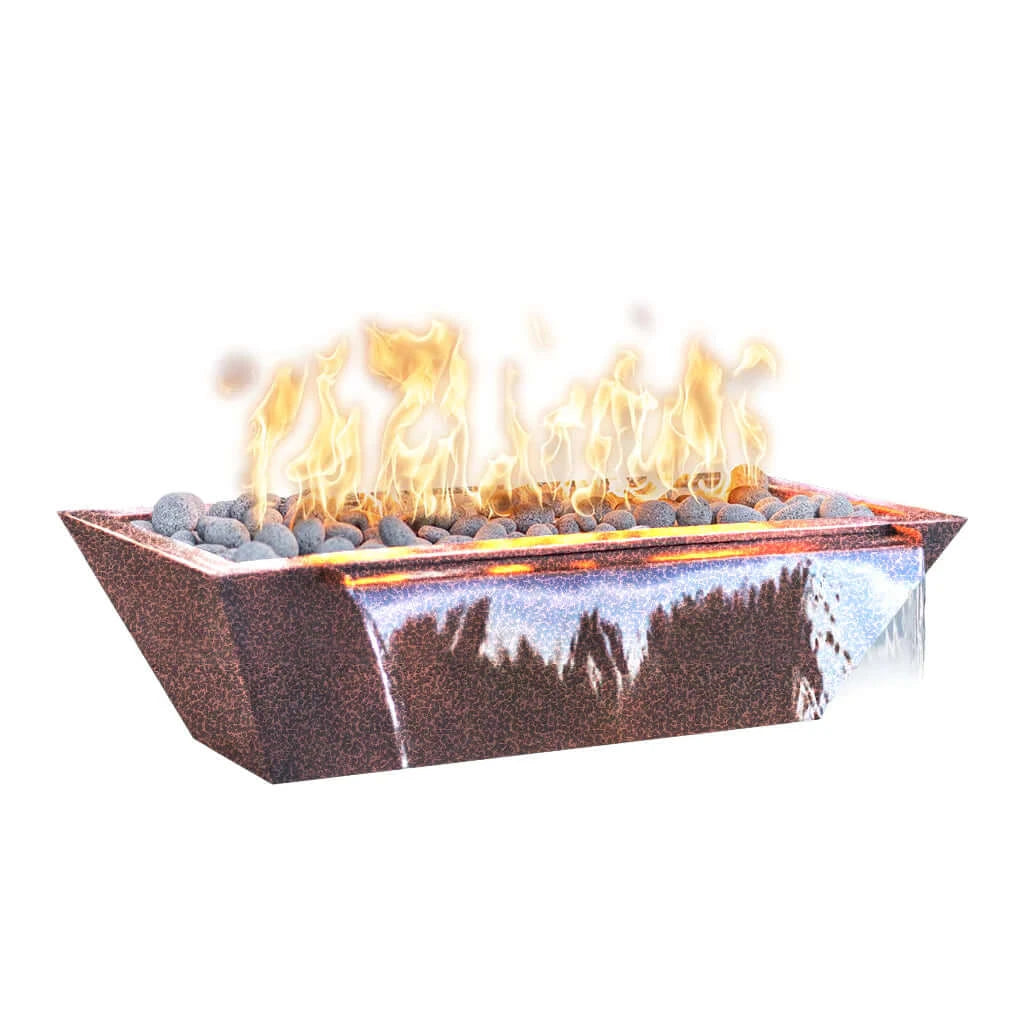 MAYA FIRE & WATER BOWL - LINEAR - POWDER COATED METAL - catalog view