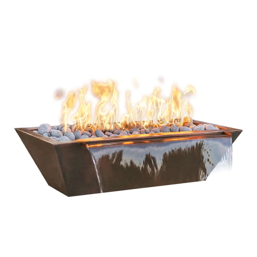 MAYA FIRE & WATER BOWL - LINEAR - POWDER COATED METAL - catalog view