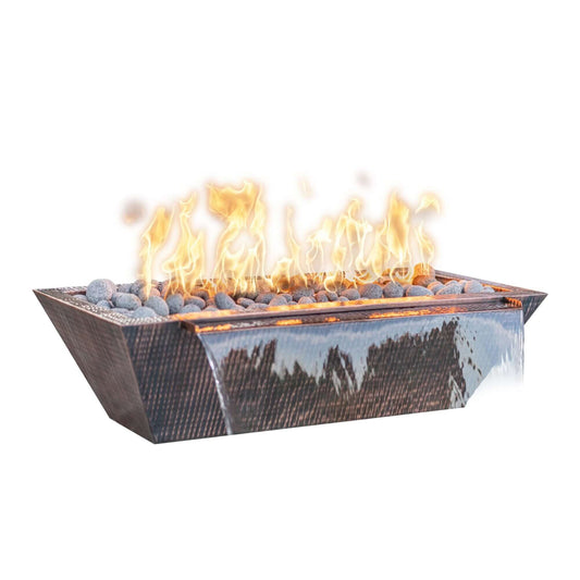 MAYA FIRE & WATER BOWL - LINEAR - HAMMERED COPPER/STAINLESS STEEL - catalog view