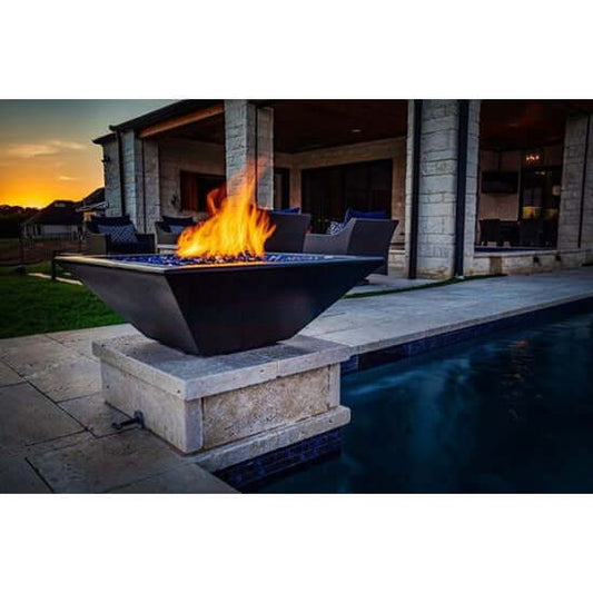 MAYA FIRE BOWL - POWDER COATED METAL - side view