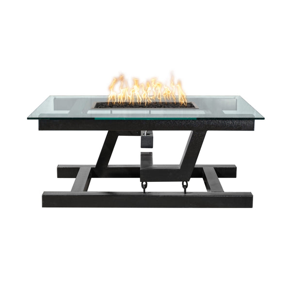 NEWTON FIRE TABLE - FLOATING/CHAIN SUPPORT - POWDER COATED METAL - catalog view