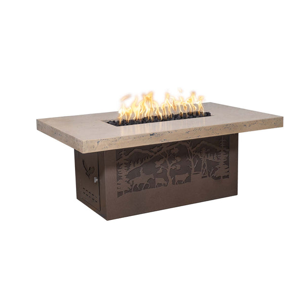 OUTBACK FIRE TABLE - CATTLE RANCH/DEER COUNTRY - POWDER COATED - catalog view