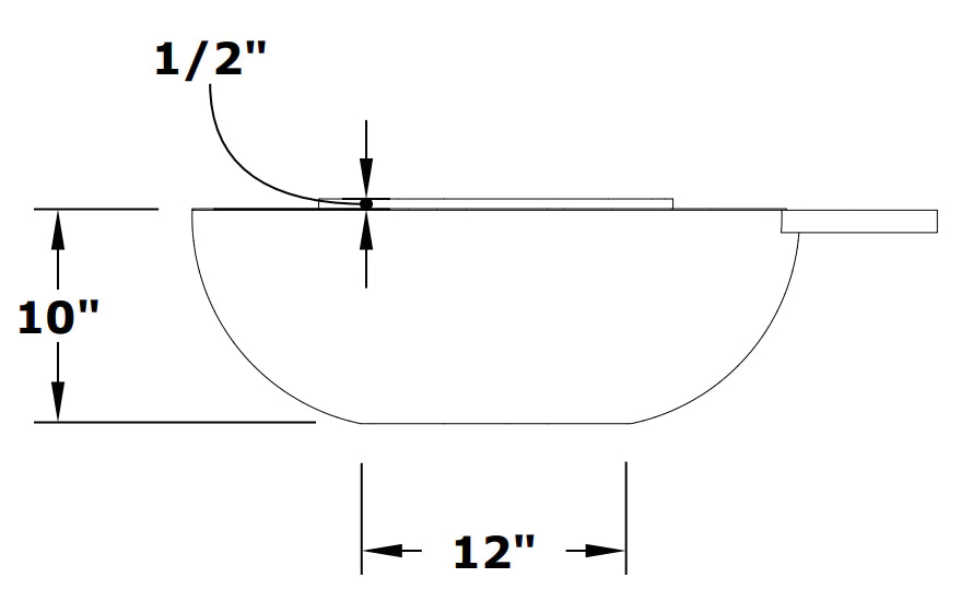 SEDONA FIRE & WATER BOWL - GRAVITY SPILL - HAMMERED COPPER - spec sheet