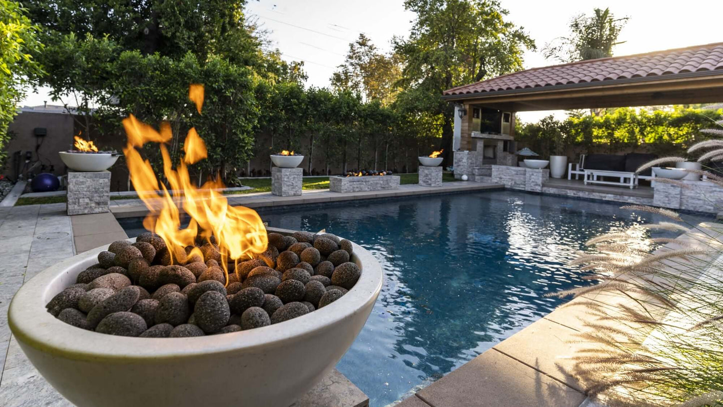 LUNA FIRE PIT - GFRC CONCRETE - top view