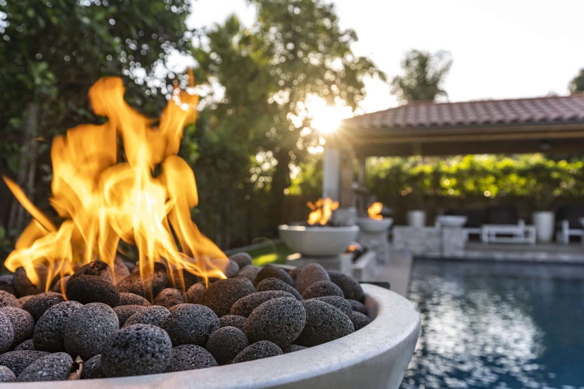 LUNA FIRE BOWL - GFRC CONCRETE - top view