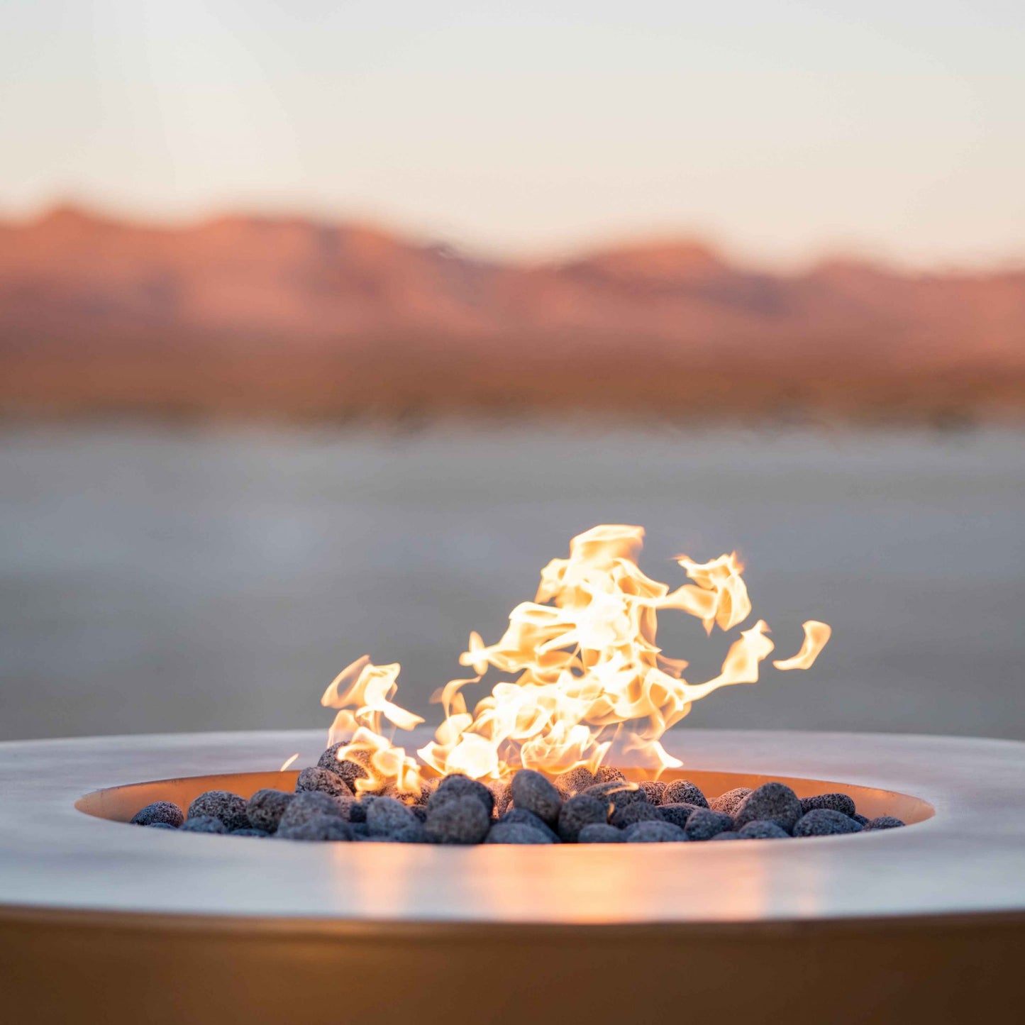 OUTBACK FIRE TABLE - ROUND - POWDER COATED - top view