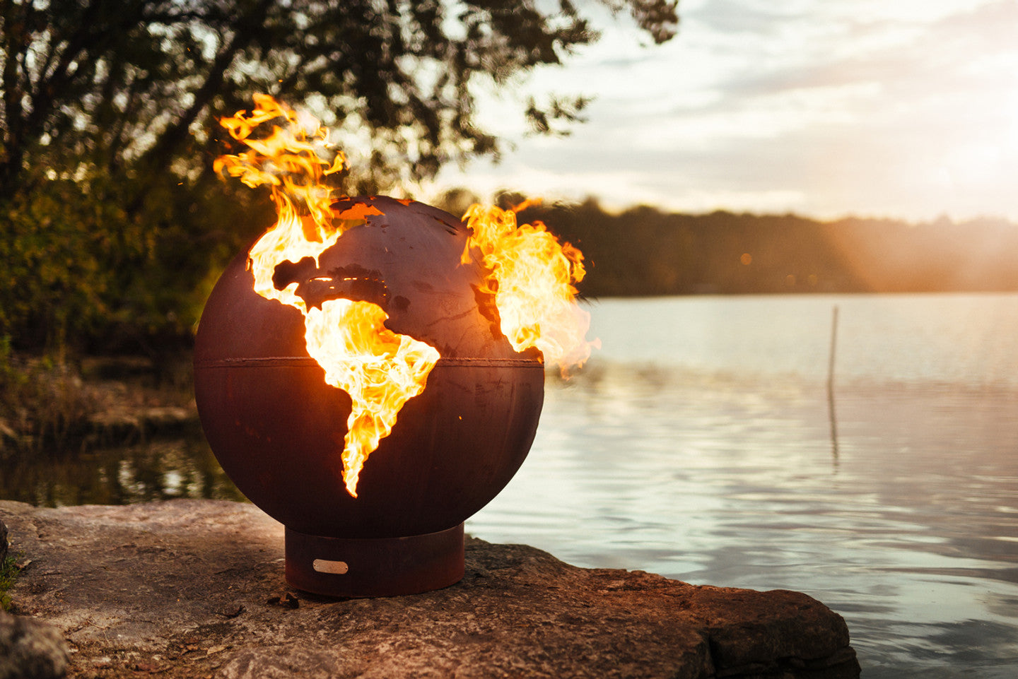 Third Rock Fire Pit - side view