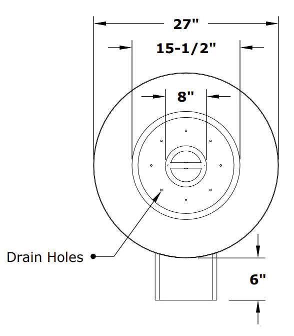 SEDONA FIRE & WATER BOWL - GRAVITY SPILL - HAMMERED COPPER - spec sheet