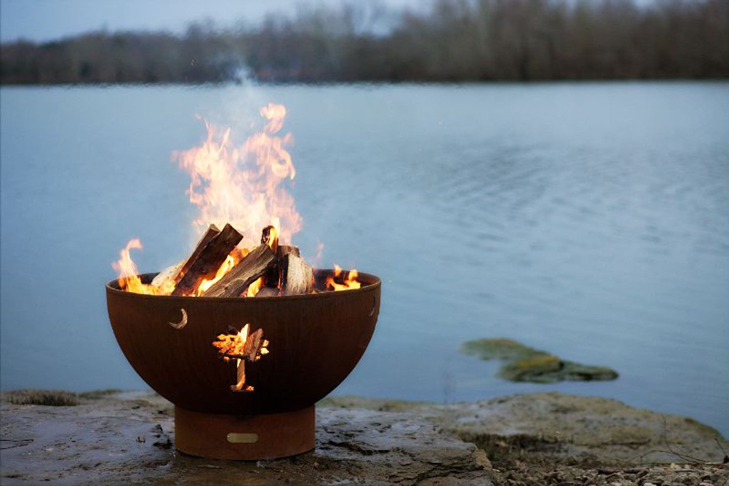 Tropical Moon Fire Pit - side view