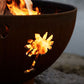 Tropical Moon Fire Pit - side view close up