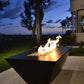 GEO RECTANGLE FIRE PIT - side view