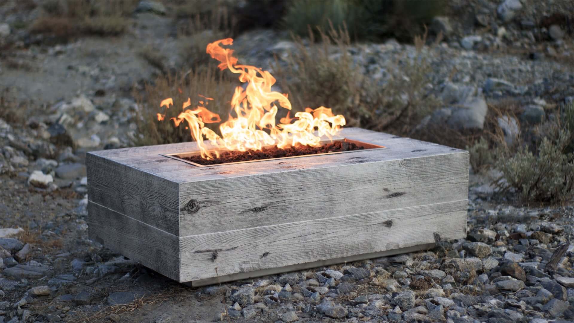 CORONADO FIRE PIT - WOODGRAIN - side view patio