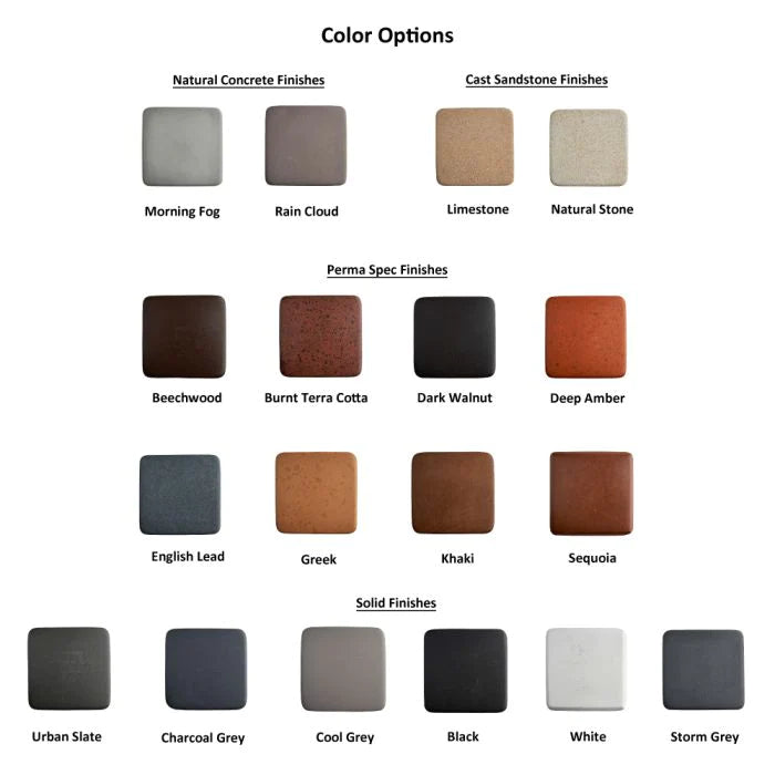 MIDWAY SQUARE FIRE PIT - color samples